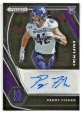 2021 Panini Prizm Draft Picks Paddy Fisher #DPA-PAD Autograph