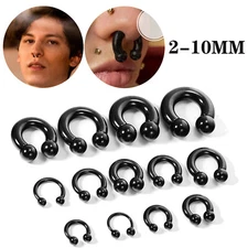 1 Pc Stainless Steel Horseshoe Nose Ring Large Size Septum Piercing Ear Piercing