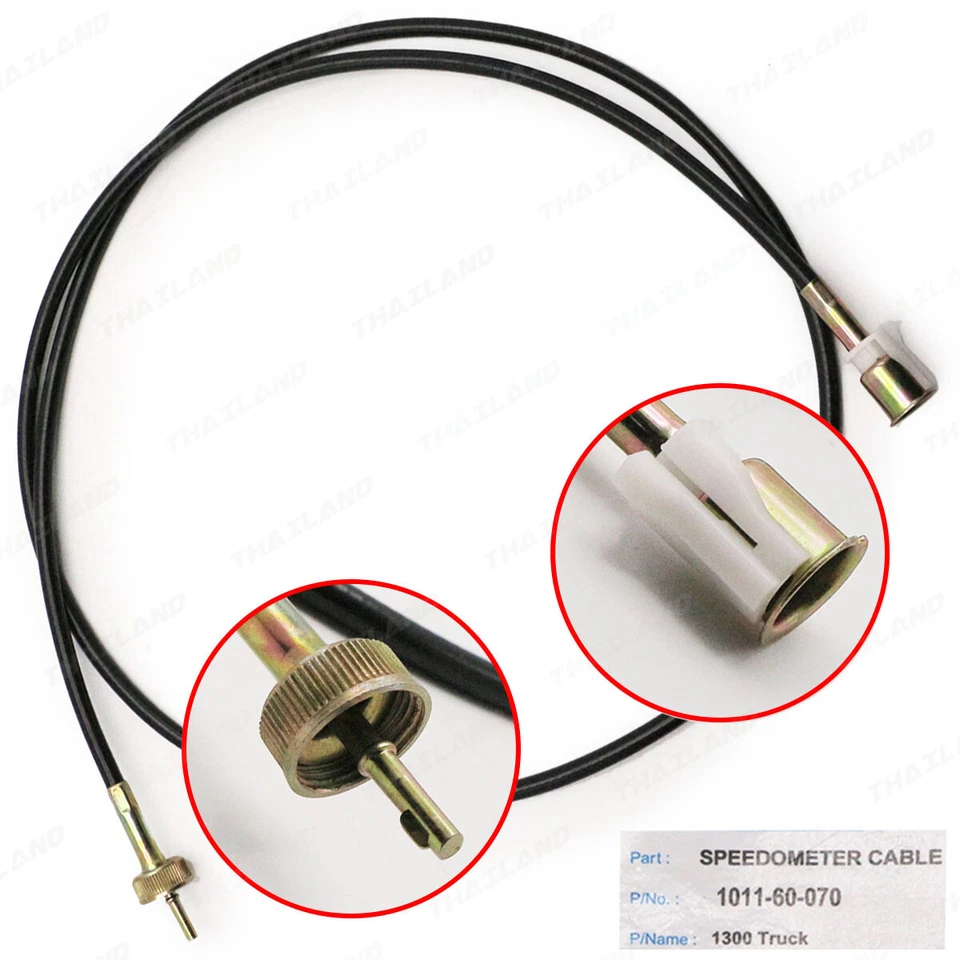 For Mazda 1300 RX4 929 M1300 1400 1974 '95 Speedometer Cable Speedo Black Foto 3 de 4