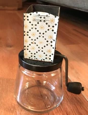 Vintage Androck 1940s Chopper Grinder No. 49 Atomic Burst USA Original Jar Crank