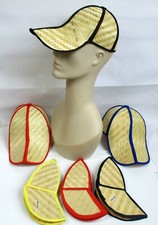 LOT OF 2- FOLDING STRAW BASEBALL CAP,SUMMER HAT,ONE SIZE FITS MOST HEAD