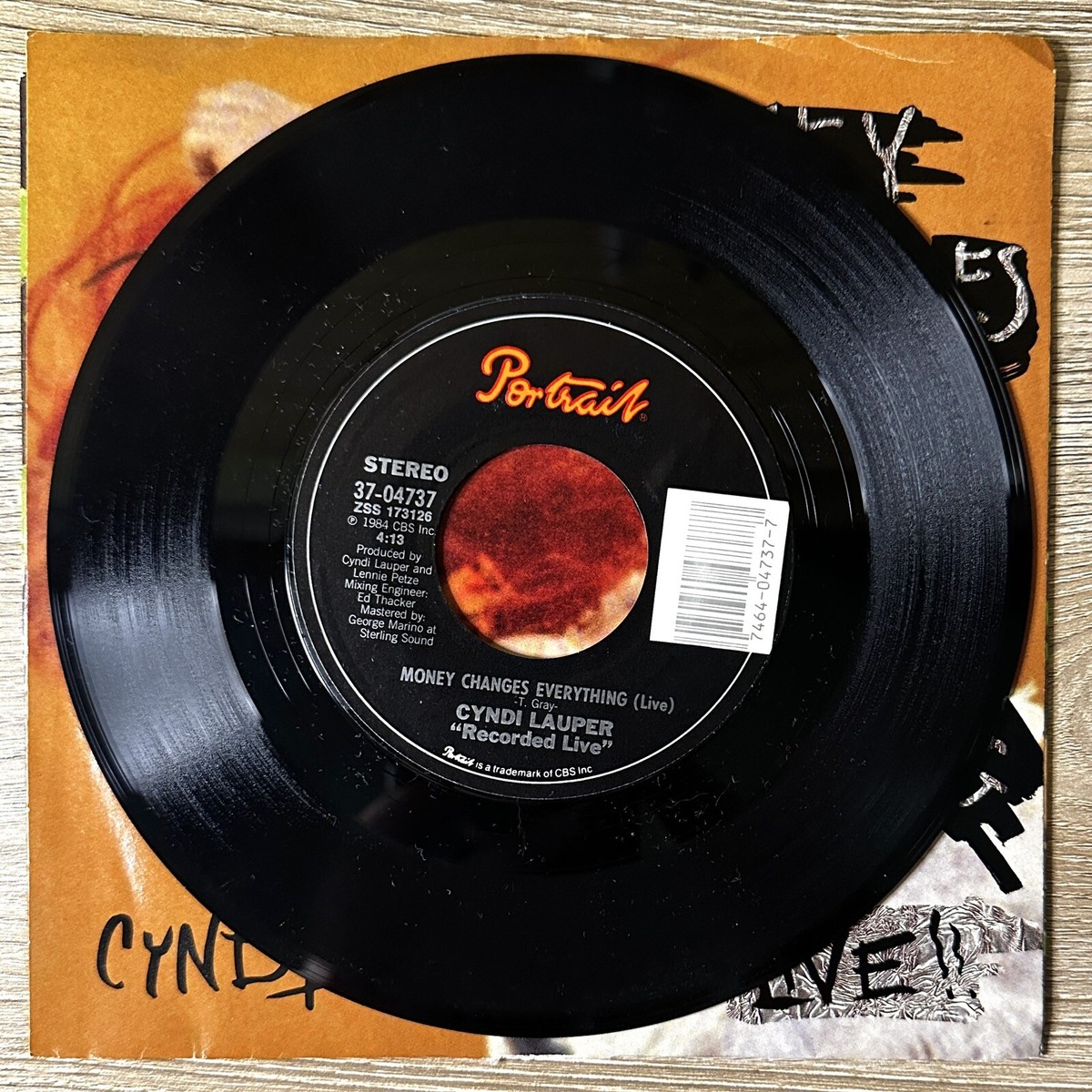 Cyndi Lauper Money Changes ライブ レコード CYNDI LAUPER / Money Changes Everything (Live!!) (12·3P-582