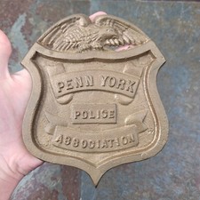 Vintage Penn York Police Association Metal Plaque Badge