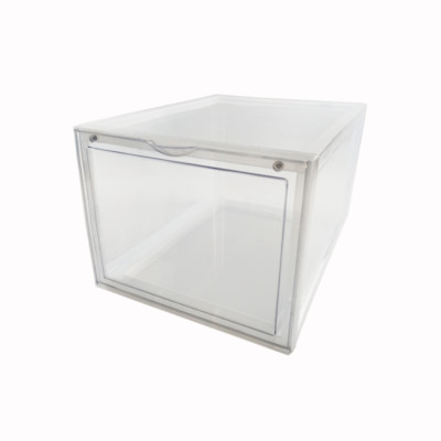 5 magnetische transparente stapelbare Schuhkartons mit Dropfront - bis Größe UK 12/US 13/EUR 47