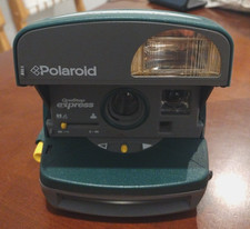 Vintage Polaroid OneStep Express 600 Instant Film Camera Hunter Green TESTED