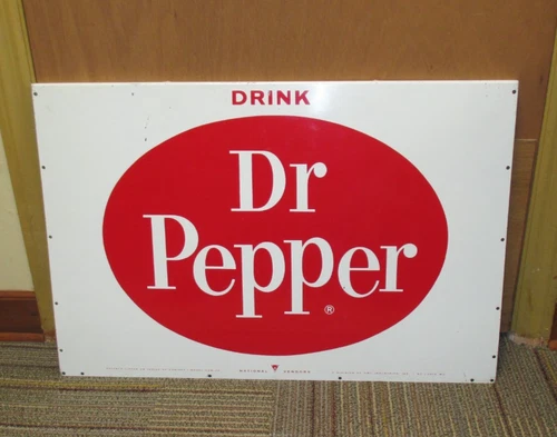 Vintage DR PEPPER Tin Soda Sign Rare Vendor Sign  ~ WOW~LQQK!