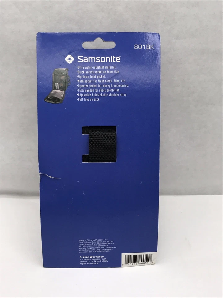 Small Samsonite Digital Camera Case With Strap Pouch 801BK - Image 3 of 3