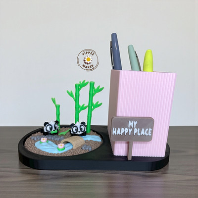 Panda garden Desk Organizer Fidget Relaxation Kit Farm DIY Office Decor Stress
