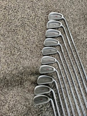 ping eye 2 red dot iron set 5- sand wedge with (2) 8 irons, 7 is black dot