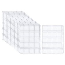 20 Pockets Coin Collecting Pages, 15 Sheets Coin Binder Inserts Sleeves