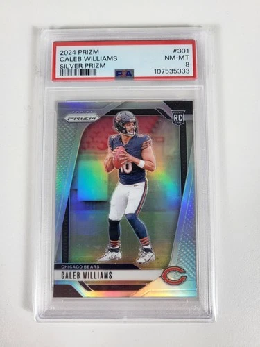 2024 Caleb Williams Silver Prizm RC Psa 8