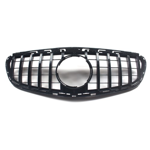 FOR MERCEDES E-CLASS W212 14-16 FRONT GRILLE GLOSS BLACK PANAMERICANA GTR STYLE - Picture 2 of 15
