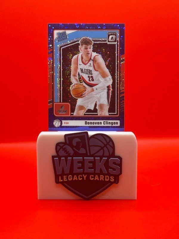 Donovan Clingan 2024-25 Panini Donruss Optic /49 Rated Rookie Blue Disco RC #272