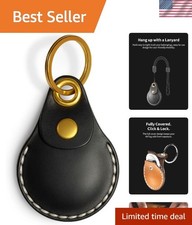 Leather Key Ring for AirTag - Lightweight with Anti-Lost Functionality