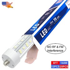 8Ft Led Tube Light T8 T12 Single Pin FA8 Shop Lights 8' Led Replacement Bulbs