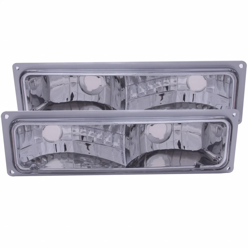 Luces de estacionamiento cromadas euro ANZO para GMC K1500 1988-1998 Foto 3 de 4