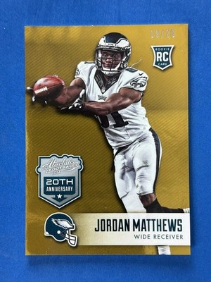 2014 Absolute 20th Anniversary Gold #76 Jordan Matthews Eagles #/20