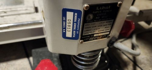 Vintage LIHIT Motorized Paper Drill Auto Punch Model LHP-2001AA-SIX Martin Yale - Picture 11 of 18