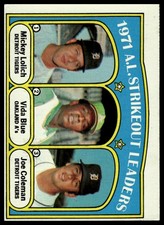 Click to enlarge 1971 A.L. Strikeout Leaders (Mickey Lolich / Vida Blue / Joe Coleman)
