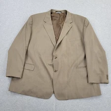 Joseph & Feiss Blazer Mens 58R Wool Tan Beige Suit Jacket Sport Coat