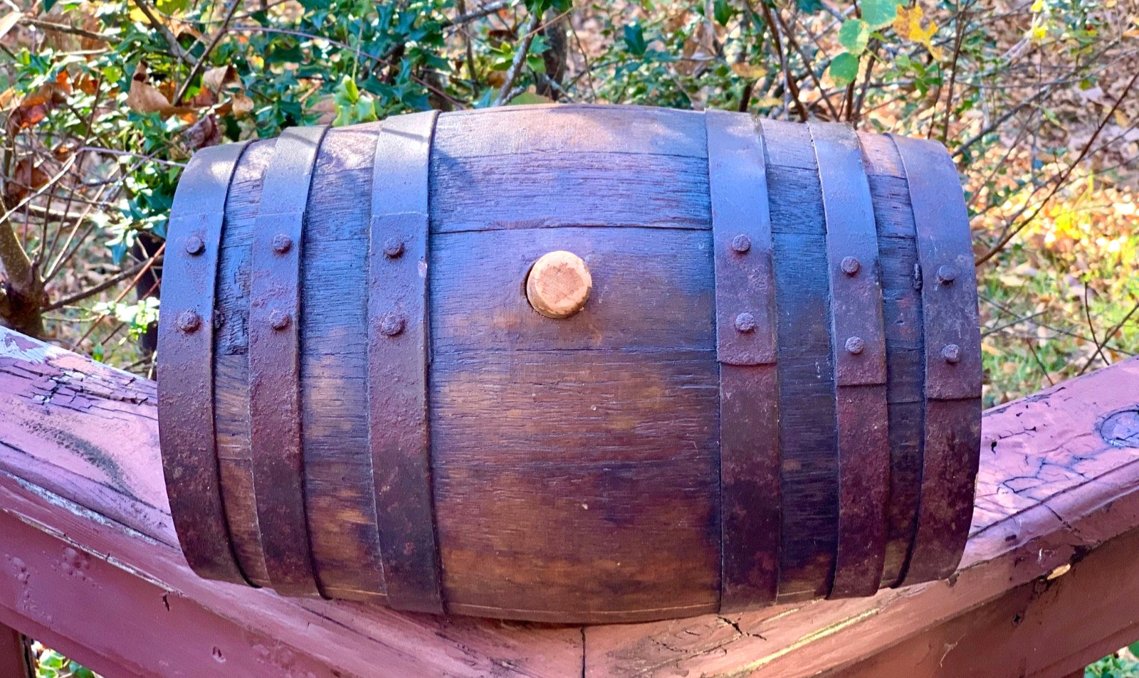 NICE - Antique Oak & Iron Keg/Barrel