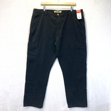 NWT Wrangler Fleece Lined Cargo Pants Mens 40x30 Black Winter Pockets 10ZM6LLBL
