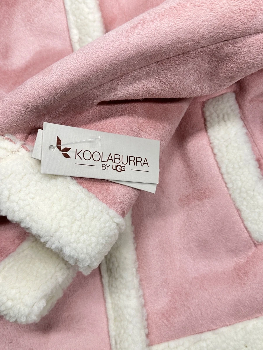 Koolaburra By UGG Jacket Girls Large Pink Faux Suede Sherpa Lined Winter Coat