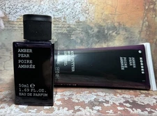 Korres Amber Pear Eau de Parfum 1.69 fl oz & Body Butter 7.95 fl oz-NIB-Pristine