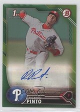 2016 Bowman Retail Prospect Auto Green 73/99 Ricardo Pinto #PA-RP Auto g2u