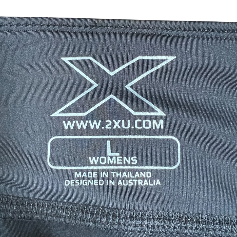 2XU Mujer Tiro Medio Compresión 7/8 Leggings Negro Rosa Talla Grande Entrenamiento Foto 4 de 4