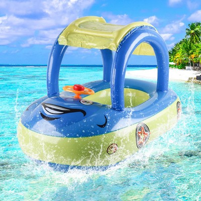 Car Shaped Toddler Pool Float Swim Ring for Kids Ages 4-6