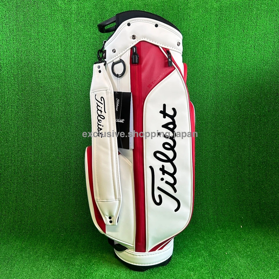 Titleist Elite Performance 5 Stay Dry Cart Bag Golf Lightweight White / Dark Red - Image 3 of 4