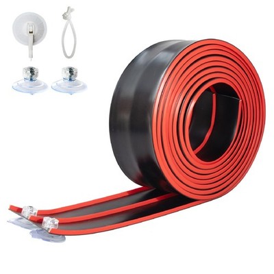 Flex Tracks 15 Ft for Kids 180 inches long, 4 wide, Black & Red
