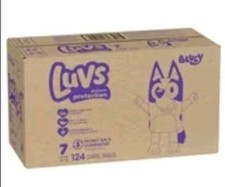 Luvs Diapers - Size 7, 124 Count, Bluey Disposable Baby Diapers