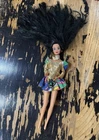 Vintage Barbie Cut n Style, Floral Dress Long Hair, choker, Earrings, Mattel 90s