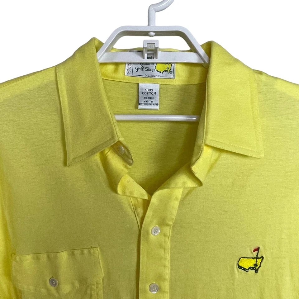 Camisa polo Slazenger Augusta National Masters XL amarela 100% algodão golfe - Imagem 3 de 4