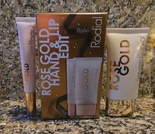 RODIAL Rose Gold Hand & Lip Edit. Hand Cream 1.35 oz & Lip Balm .33 oz NEW 