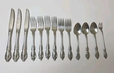 Vintage Oneida Renoir Pembrooke USA Flatware Stainless Silverware 13 Piece Set