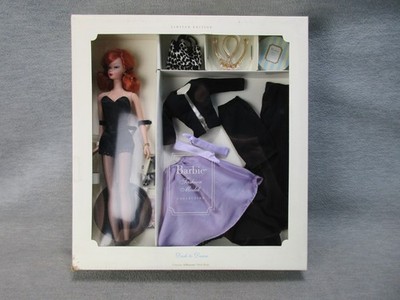 Vintage Dusk to Dawn Silkstone 2000 Barbie Redhead Doll Black Violet Outfit READ