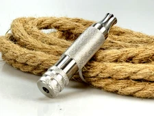 CNC Stainless Steel Replacement Safety Razor STUBBY SHORT 3.0" Inch Handle Only