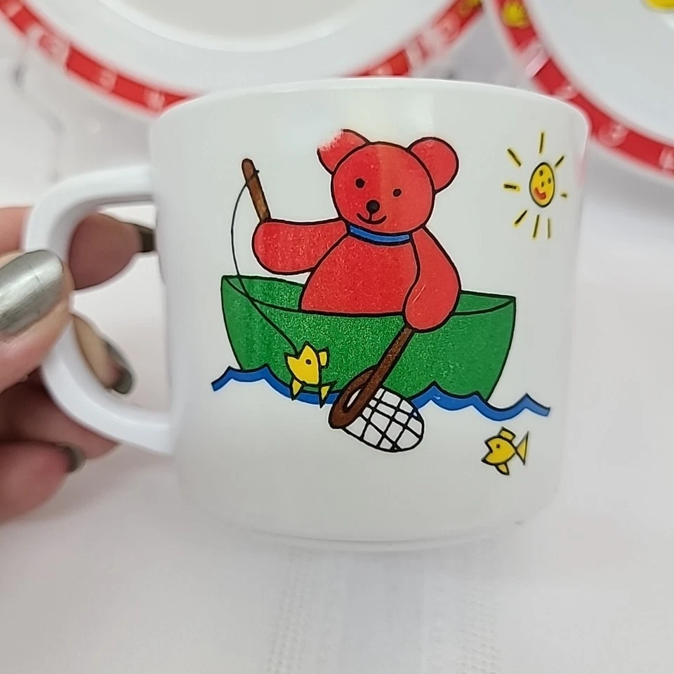 Juego de melamina para niños vintage 1985 Selandia Designs by Pat Wong "ABC & Bears At Play" Foto 2 de 4