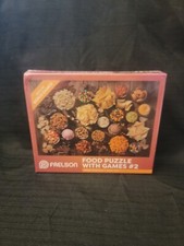 NEW 1000 Piece Food Puzzle with Games 2 w/ Poster, Game Instructions  Notepad
