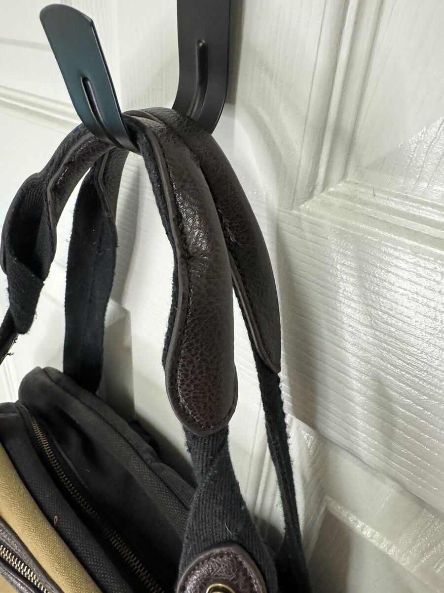 Cremieux Canvas & Leather Backpack Laptop Messenger Bag EUC Cremieux Canvas & Leather Backpack Laptop Messenger Bag EUC