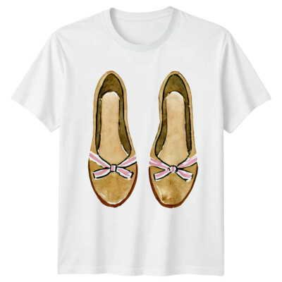 Ballerinas Schuhe Mode Damen T-Shirt Herren Tee Grafik Unisex Bekleidung