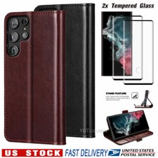 For Samsung Galaxy S10 S22 S21 S20 Ultra FE Shockproof Leather Wallet Case Cover