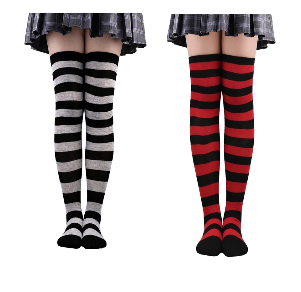 2 PARES Calcetines Sobre la Rodilla para Niñas Cálidos Suaves Moda Botas Calcetines Falda Mejor Regalo Foto 2 de 4