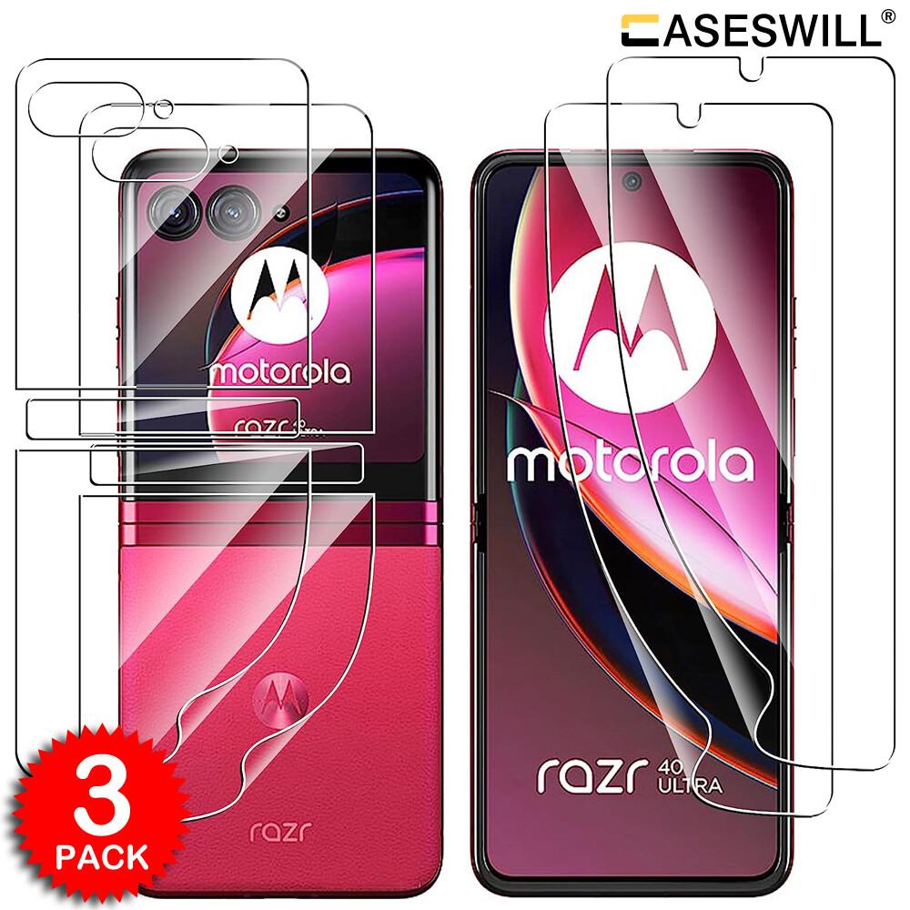 Pellicola Protettiva TPU Per Motorola Razr 40 Ultra [2 Pezzi] - Trasparente, Anti Graffio, Compatibile Con Custodie - Prodotta In Germania