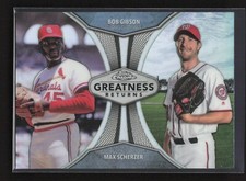 2019 Topps Chrome Greatness Returns Bob Gibson/Max Scherzer #GRE-4