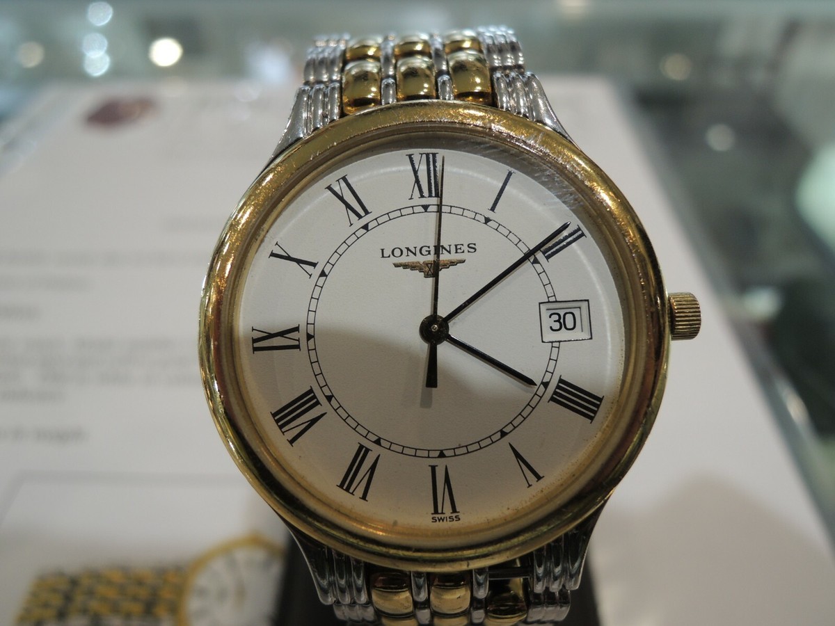 Longines Silver Gold White Dial - L5.649.3 | eBay