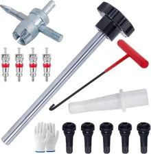 Quick Change Tire Valve Tool Kit,Tire Valve Stem Core Quickly Replacement Too...